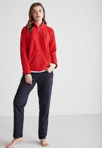 U.S. Polo Assn. 16948 Kadın Polarlı Pijama Takım