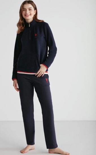 U.S. Polo Assn. 16948 Kadın Polarlı Pijama Takım