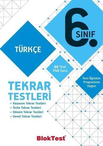 6.Sınıf Türkçe Tekrar Testleri - Kolektif  - Bloktest Yayınları