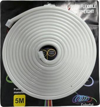 Neon şerit led 12v 8x16 mm 5 metre kesilebilir bağlantı aparatlı beyaz / LAAM439