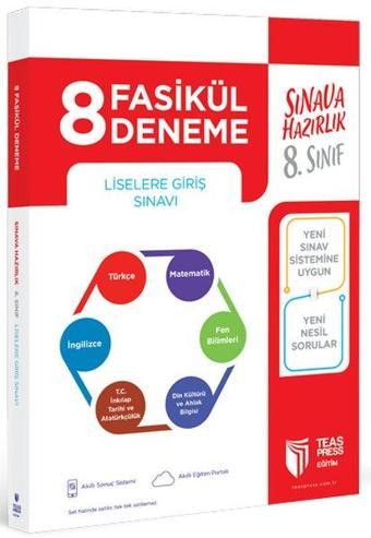 8.Sınıf 8 Fasikül Deneme Sınavı Seti - Kolektif  - Teas Press Eğitim