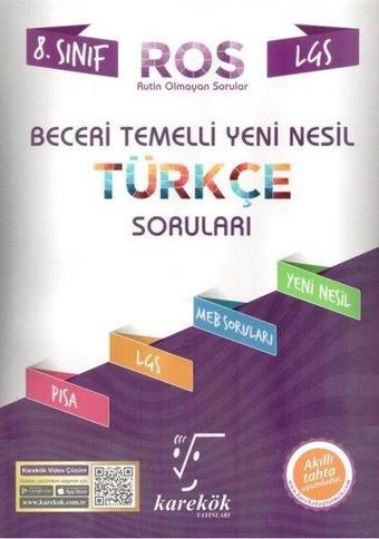 8.Sınıf Beceri Temelli Yeni Nesil Türkçe Soruları ROS - Kolektif  - Karekök Eğitim Yayınları