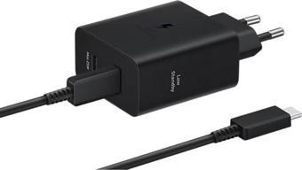 Samsung EP-T5020X 50W Type-C Çift Çıkışlı Kablolu Hızlı Şarj Adaptörü Siyah (Samsung Türkiye Garantili)