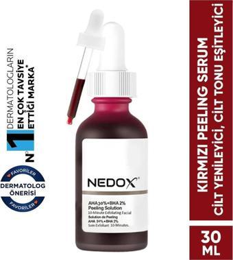 NEDOX Cilt Yenileyici Cilt Tonu Eşitleyici Kırmızı Peeling Serum Aha %30 Bha %2 Ph % 3.5 Serum 30 ml