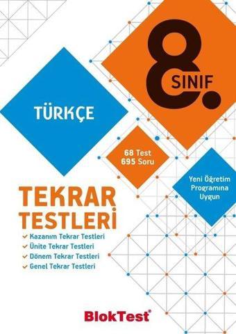 8.Sınıf Türkçe Tekrar Testleri - Kolektif  - Bloktest Yayınları