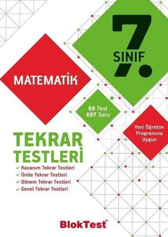 7.Sınıf Matematik Tekrar Testleri - Kolektif  - Bloktest Yayınları