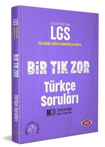 Data 8.Sınıf LGS Bir Tık Zor Türkçe Soruları - Kolektif  - Data Yayınları