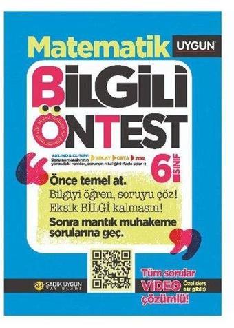 6.Sınıf Bilgili Ön Test Matematik - Kolektif  - Sadık Uygun