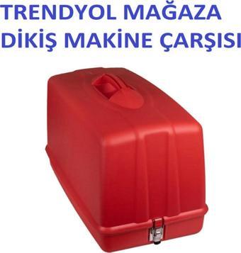 Singer Dikiş Makine Çarşısı Yeni Tip Dikiş Makinelerine Uygun Taşıma Kabı Ve Koruma Çantası (Kırmızı Renk)