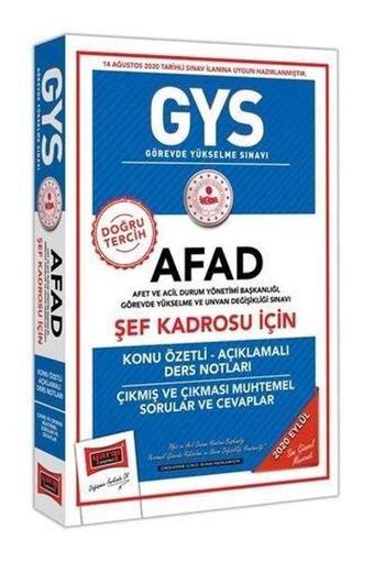 GYS AFAD Şef Kadrosu İçin Konu Özetli Çıkmış ve Çıkması Muhtemel Sorular - Kolektif  - Yargı Yayınları