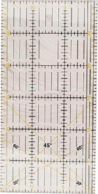 Hobi Market Art Terzi Modelist Patchwork Kırkyama Cetveli 15X30Cm