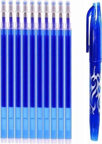 Hodbehod Isı Ile Uçan Silinebilen Refill Kalem Içi Ve Kalem Mavi 11 Adet Set
