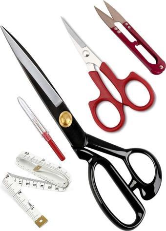 Hodbehod 12 No 30.50 Cm Siyah Saplı Çelik Somunlu Profesyonel Kumaş Kesim Makası Set