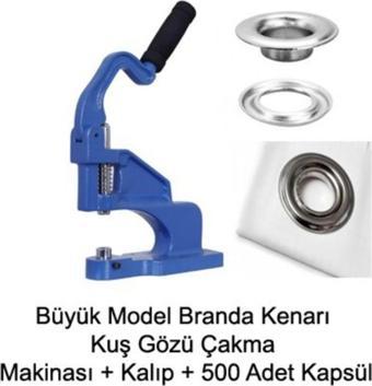 İşkur Makina Branda Kenarı Orta Boy Tulumba El Presi Kuş Gözü Çakma Makinası 500 Adet Kapsül