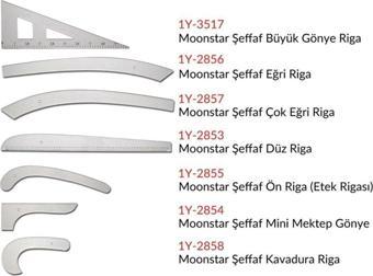 Moonstar Şeffaf Plastik Riga Cetvel Takım (7 Parça)