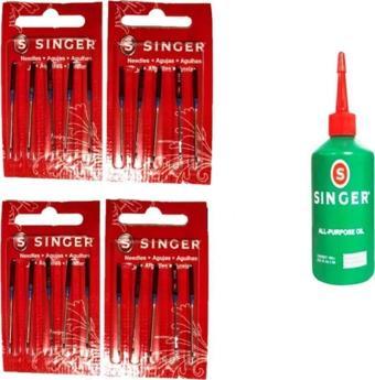 Singer Dikiş Makine Iğnesi 1 Adet 10 No, 1 Adet 11 No, 2 Adet 14 No Ve Makine Yağı 100 Cc