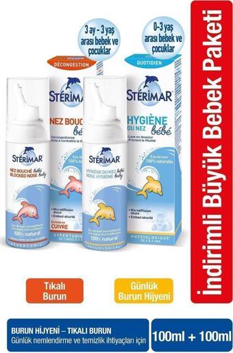 Sterimar Isotonic Baby Burun Spreyi 100Ml + Hipertonik Baby Burun Spreyi 100Ml