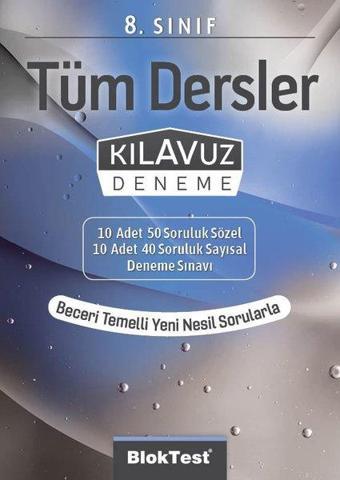 8.Sınıf  Tüm Dersler Kılavuz Deneme - Kolektif  - Bloktest Yayınları