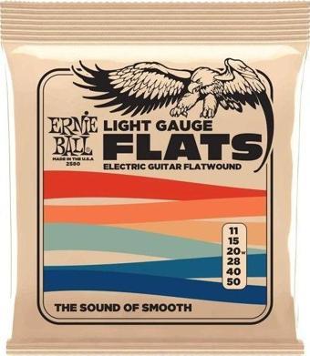 Ernie Ball Light Flatwound Elektro Gitar Teli - 11-50