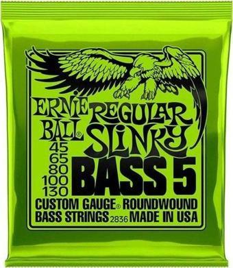 Ernie Ball P02836 Regular Slinky Nickel 45-130 (5 Telli) Bas Gitar Teli