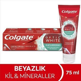 Colgate Optıc Whıte Clay Mınerals Kil Mineral Beyazlık Diş Macunu 75 Ml