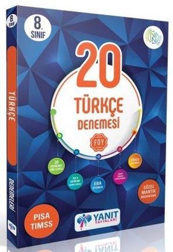 8. Sınıf LGS Türkçe 20 Çözümlü Föy Deneme - Kolektif  - Yanıt Yayınları