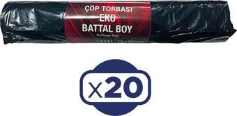 Flodex Eko Battal Boy Çöp Torbası 75x90 cm 7 li x 20 Adet