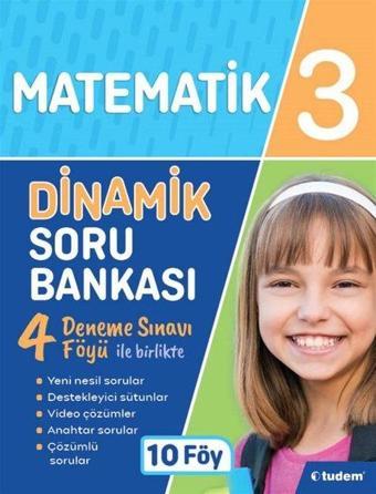 3.Sınıf Matematik Dinamik Soru Bankası - Kolektif  - Tudem Yayınları - Ders Kitapları