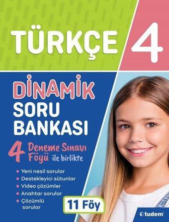 4.Sınıf Türkçe Dinamik Soru Bankası - Kolektif  - Tudem Yayınları - Ders Kitapları