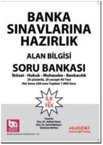 Banka Sınavlarına Hazırlık - Alan Bilgisi Soru Bankası - Adalet Hazar - Akademi Consulting