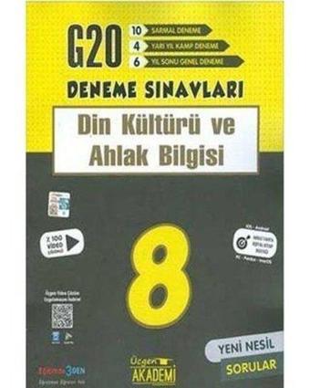 8.Sınıf LGS Din Kültürü ve Ahlak Bilgisi 20'li Deneme - Kolektif  - Üçgen Akademi