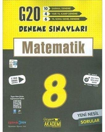 8.Sınıf LGS Matematik 20'li Deneme Sınavı - Kolektif  - Üçgen Akademi