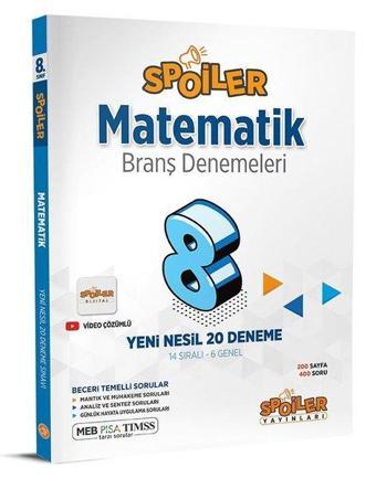 8.Sınıf Matematik Branş Denemeleri - Kolektif  - Spoiler Yayınları