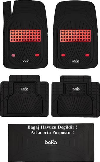 Toyota Corolla HB 2005 UYUMLU HAVUZLU ÜNIVERSAL YENİ NESİL PLUS PASPAS SİYAH - KIRMIZI