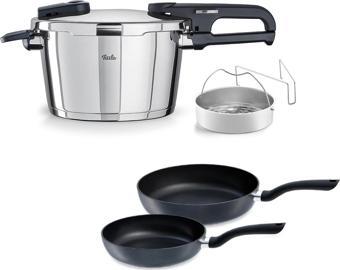 Fissler Vitaquick Edition 4,5 Litre Düdüklü Tencere + Tava Set