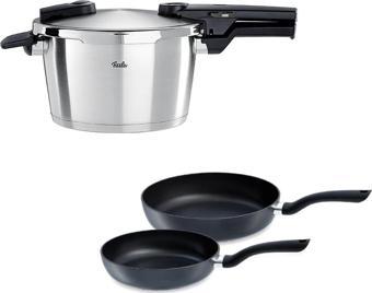 Fissler Vitaquick Premium 4,5 Litre Düdüklü Tencere + Tava Set