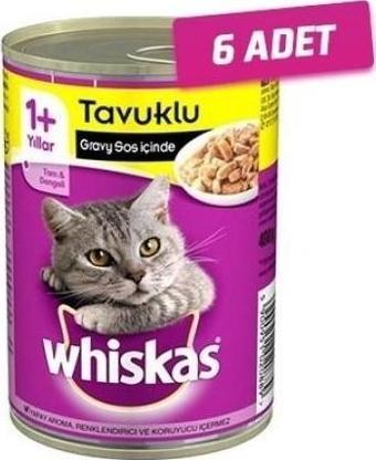 Whiskas 6 Adet Tavuklu Yetişkin Kedi Konservesi 400 gr