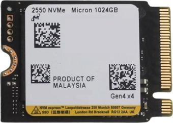 Micron 2550 1TB 22x30 M.2 NVMe SSD