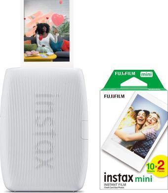 Instax mini Link 3 Beyaz Akıllı Telefon Yazıcısı ve 20'li mini Film