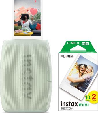 Instax mini Link 3 Yeşil Akıllı Telefon Yazıcısı ve 20'li mini Film