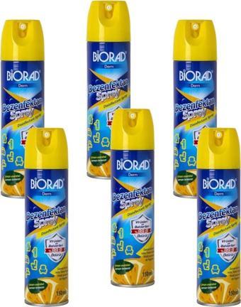 Biorad Parfümlü Dezenfektan Sprey Limon Kokulu 150ml - 6 Adet