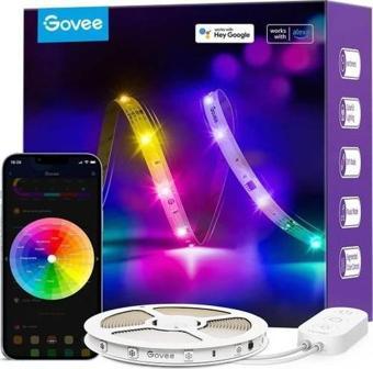 Govee H618A3D1 RGBIC Basic Wifi + BT LED Şerit Kaplamalı 5M Aydınlatmalı