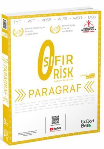 TYT Paragraf Sıfır Risk Soru Bankası - Kolektif  - Üç Dört Beş Yayınları