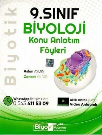 2022 9.Sınıf Biyoloji Konu Anlatım Föyleri - Kolektif  - Biyotik Yayınları