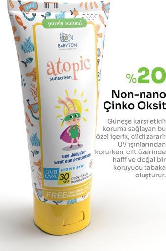 Babyton Atopik Ciltler Için Güneş Koruyucu Krem 100 Ml