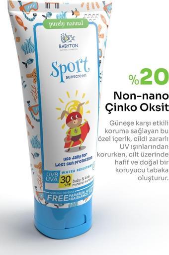 Babyton Bebek Ve Çocuklar İçin Suya Dayanıklı Güneş Koruyucu Krem 100 Ml