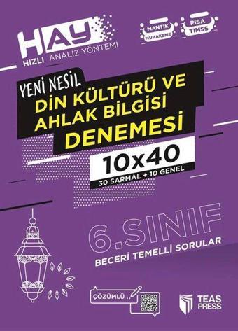 HAY 6.Sınıf Din Kültürü Branş Deneme - Nurhan Süzen - Teas Press Eğitim