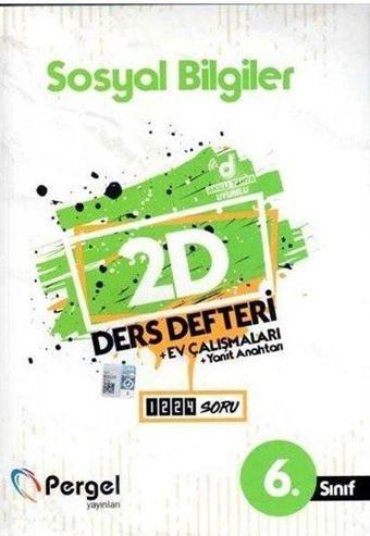 6.Sınıf Sosyal Bilgiler 2D Ders Defteri - Kolektif  - Pergel