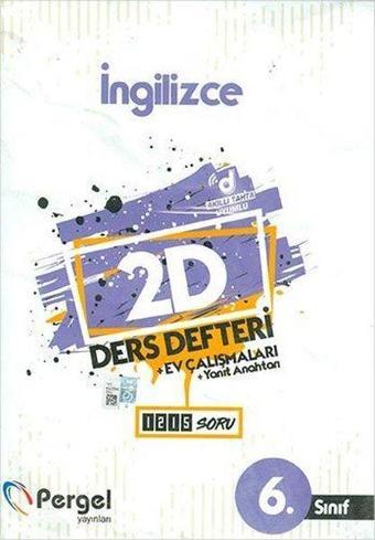 6.Sınıf İngilizce 2D Ders Defteri - Kolektif  - Pergel