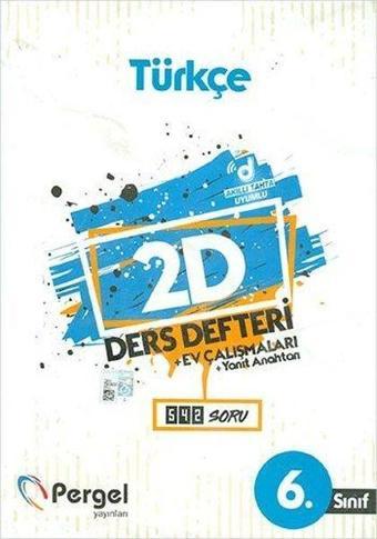 6.Sınıf Türkçe 2D Ders Defteri - Kolektif  - Pergel